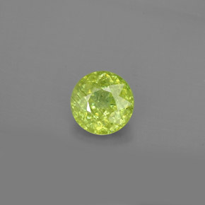 Sfene naturale verde da 1,65 ct, taglio rotondo, SI
