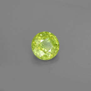 Sfene naturale verde da 1,65 ct, taglio rotondo, SI