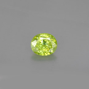 Sfene naturale verde da 1,33 ct, taglio ovale, SI