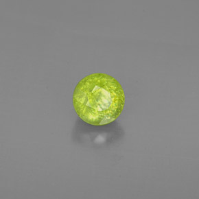 Sfene Verde giallastro naturale da 1.64 ct, Taglio rotondo, SI