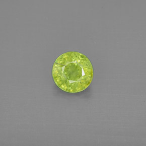 Sfene naturale verde da 1,33 ct, taglio rotondo, SI
