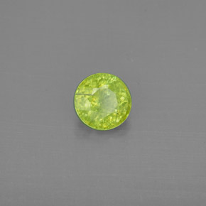 Sfene naturale verde da 1,33 ct, taglio rotondo, SI