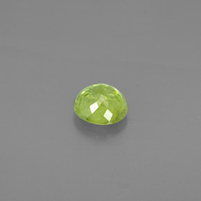 Sfene naturale verde da 1,33 ct, taglio rotondo, SI