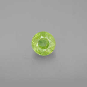 Sfene naturale verde da 1,20 ct, taglio rotondo, SI
