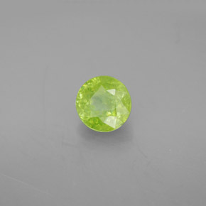 Sfene naturale verde da 1,20 ct, taglio rotondo, SI