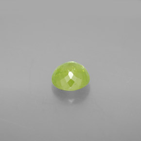 Sfene naturale verde da 1,20 ct, taglio rotondo, SI