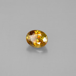 Sfene naturale multicolore da 1,29 ct, taglio ovale, VS