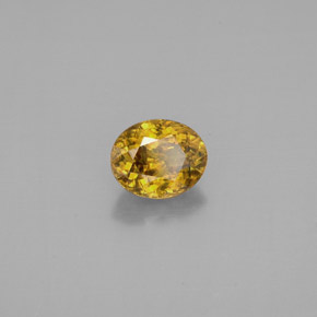 Sfene naturale giallo da 1,50 ct, taglio ovale, VS