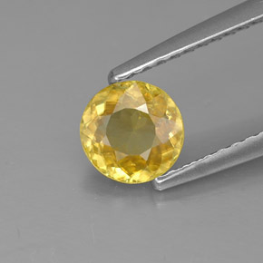 Sfene naturale giallo da 0,72 ct, taglio rotondo, SI
