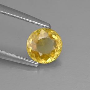 Sfene naturale giallo da 0,72 ct, taglio rotondo, SI