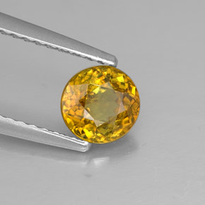 Sfene naturale giallo da 0,79 ct, taglio rotondo, SI