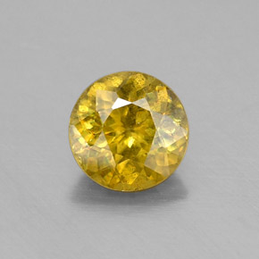 Sfene naturale oro da 0,74 ct, taglio rotondo, SI