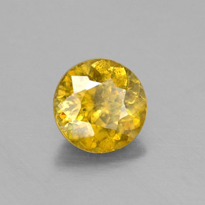 Sfene naturale oro da 0,74 ct, taglio rotondo, SI