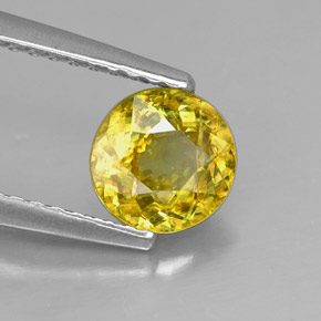 Sfene naturale multicolore da 0,86 ct, taglio rotondo, VS