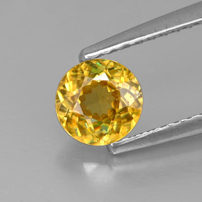Sfene naturale giallo da 0,69 ct, taglio rotondo, VS-SI