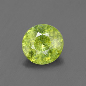 Sfene naturale verde da 0,99 ct, taglio rotondo, VS-SI