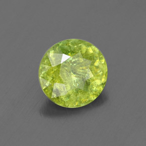 Sfene naturale verde da 0,99 ct, taglio rotondo, VS-SI