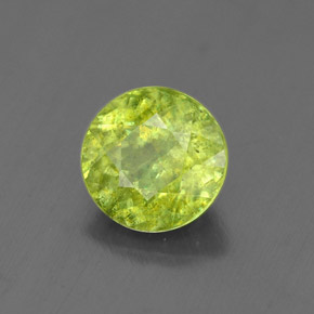 Sfene naturale verde da 1,76 ct, taglio rotondo, SI