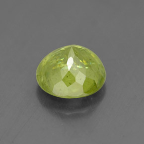 Sfene naturale verde da 1,76 ct, taglio rotondo, SI
