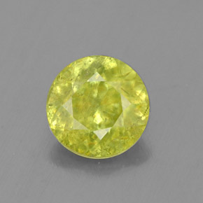 Sfene naturale verde da 1,34 ct, taglio rotondo, SI