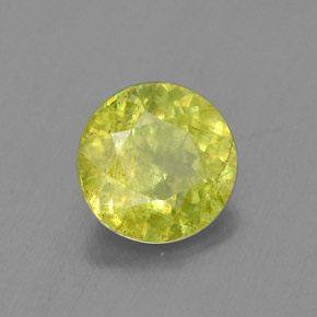 Sfene naturale verde da 1,34 ct, taglio rotondo, SI