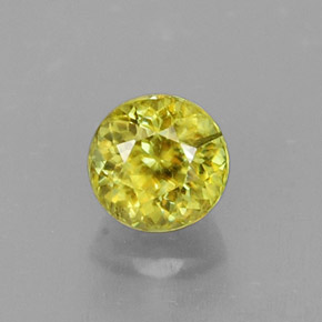 Sfene naturale giallo da 0,63 ct, taglio rotondo, VS-SI