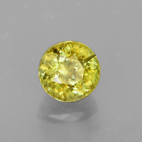 Sfene naturale giallo da 0,63 ct, taglio rotondo, VS-SI