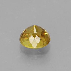 Sfene naturale giallo da 0,55 ct, taglio rotondo, VVS-VS