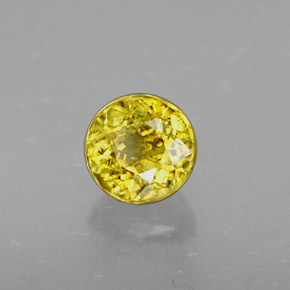 Sfene naturale giallo da 0,41 ct, taglio rotondo, VS