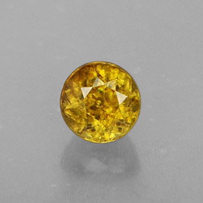 Sfene naturale oro da 0,54 ct, taglio rotondo, VS