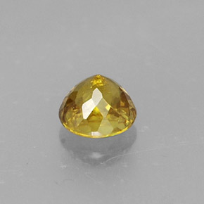 Sfene naturale giallo da 0,43 ct, taglio rotondo, VS