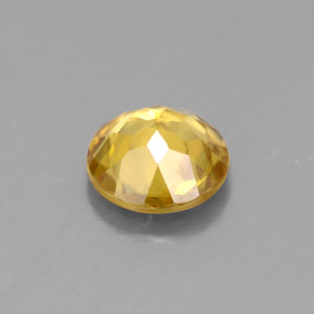 Sfene naturale giallo da 0,64 ct, taglio rotondo, VS-SI