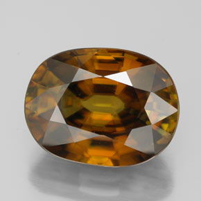Sfene naturale multicolore da 7,00 ct, taglio ovale, VVS
