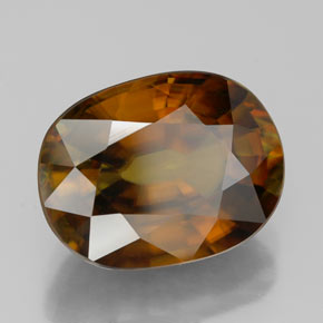 Sfene naturale multicolore da 7,00 ct, taglio ovale, VVS