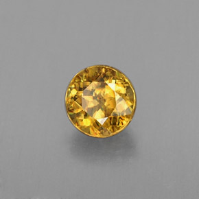 Sfene Giallo oro naturale da 0.39 ct, Taglio rotondo, VVS-VS