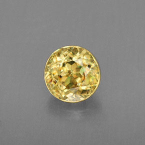 Sfene naturale giallo da 0,47 ct, taglio rotondo, VVS-VS