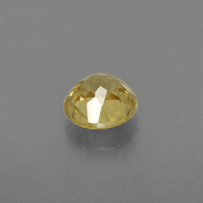 Sfene naturale giallo da 0,47 ct, taglio rotondo, VVS-VS