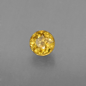 Sfene Giallo oro naturale da 0.21 ct, Taglio rotondo, VS-SI