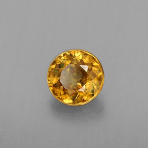 Sfene naturale giallo da 0,43 ct, taglio rotondo, VS-SI