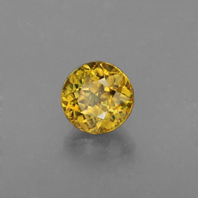 Sfene naturale giallo da 0,43 ct, taglio rotondo, VS