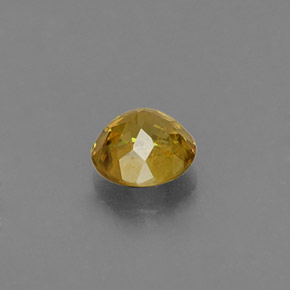 Sfene naturale giallo da 0,43 ct, taglio rotondo, VS