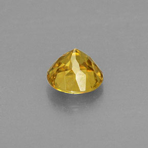 Sfene naturale giallo da 0,49 ct, taglio rotondo, VVS-VS