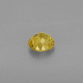 Sfene Giallo oro naturale da 0.49 ct, Taglio rotondo, VVS-VS