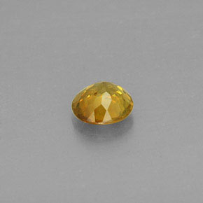 Sfene Giallo oro naturale da 0.38 ct, Taglio rotondo, VVS-VS