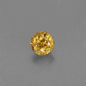 Sfene Giallo oro naturale da 0.20 ct, Taglio rotondo, VVS-VS