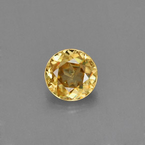 Sfene naturale oro da 0,44 ct, taglio rotondo, VVS-VS