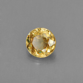 Sfene naturale oro da 0,44 ct, taglio rotondo, VVS-VS