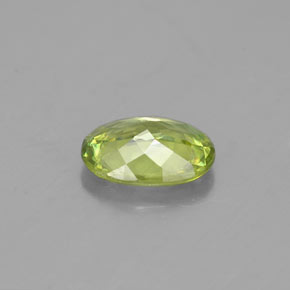 Sfene naturale verde da 0,84 ct, taglio ovale, VVS-VS