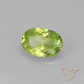 Sfene Verde chiaro naturale da 0.85 ct, Ovale, Opaco