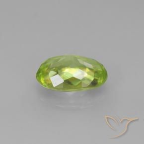 Sfene Verde chiaro naturale da 0.85 ct, Ovale, Opaco